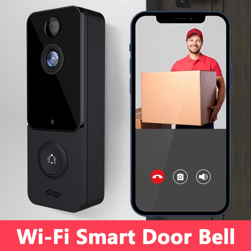 

T9 IP67 Weatherproof Smart Video Doorbell Camera WIFI 1080P Visual Intercom Night Vision IP Door Bell PIR Wireless Cameras Hot