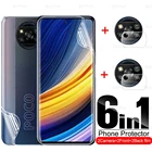 6in1 9D гидрогель пленка для xiaomi poco x3 pro спереди и длинное сзади hd-пленка для pocco x3 pro x3 nfc x3 gt m3 pro 5g F3 камеры CPL поляризатор для защиты объектива