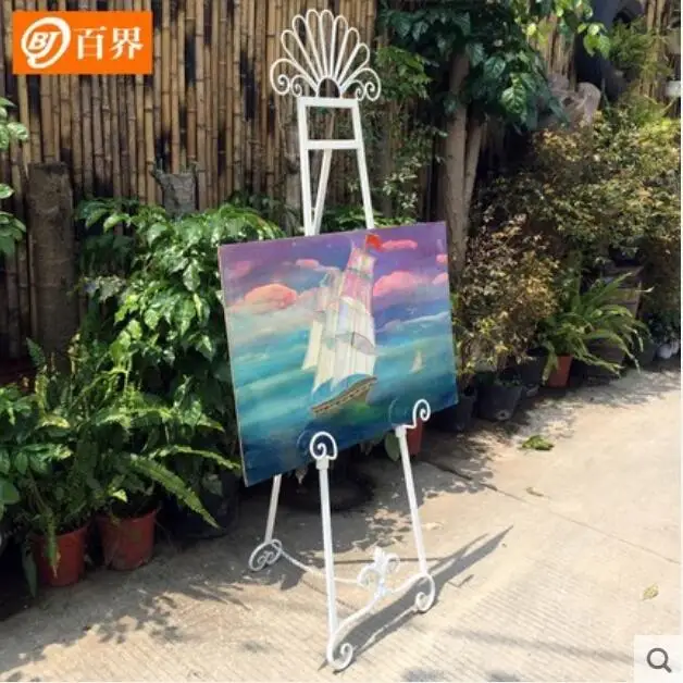 В европейском стиле кованого железа мольберт напольная демонстрационная рама