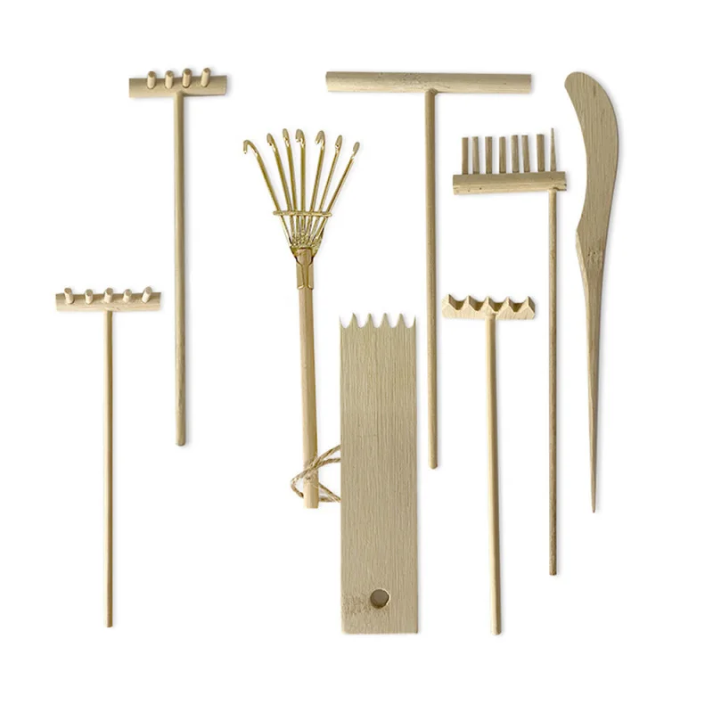 9 шт. Набор бамбуковых граблей для рисования песком 6 | Дом и сад