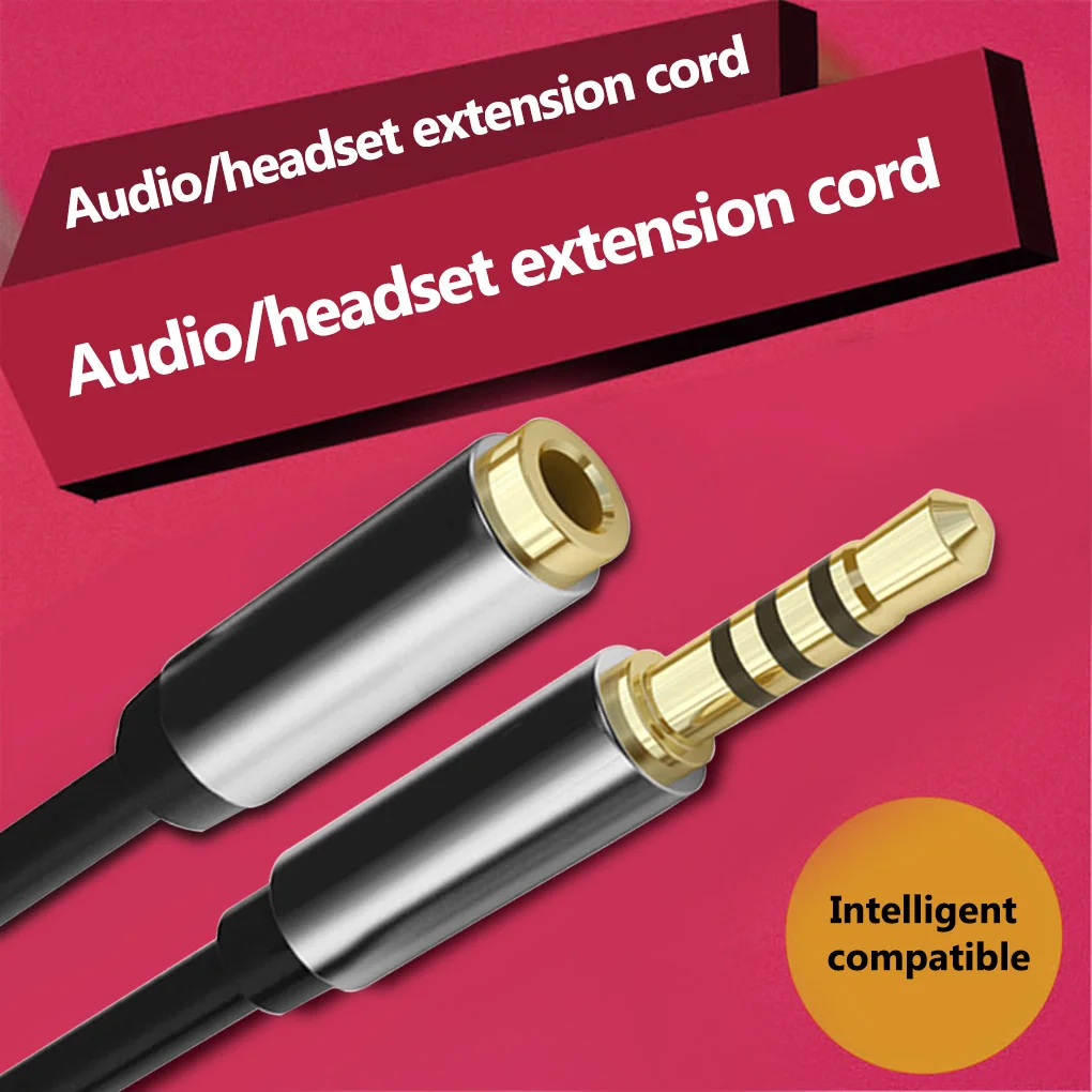 

Кабель расширение гарнитуры из алюминиевого сплава, аудиокабель 3,5 мм, штекер-гнездо, 3 метра