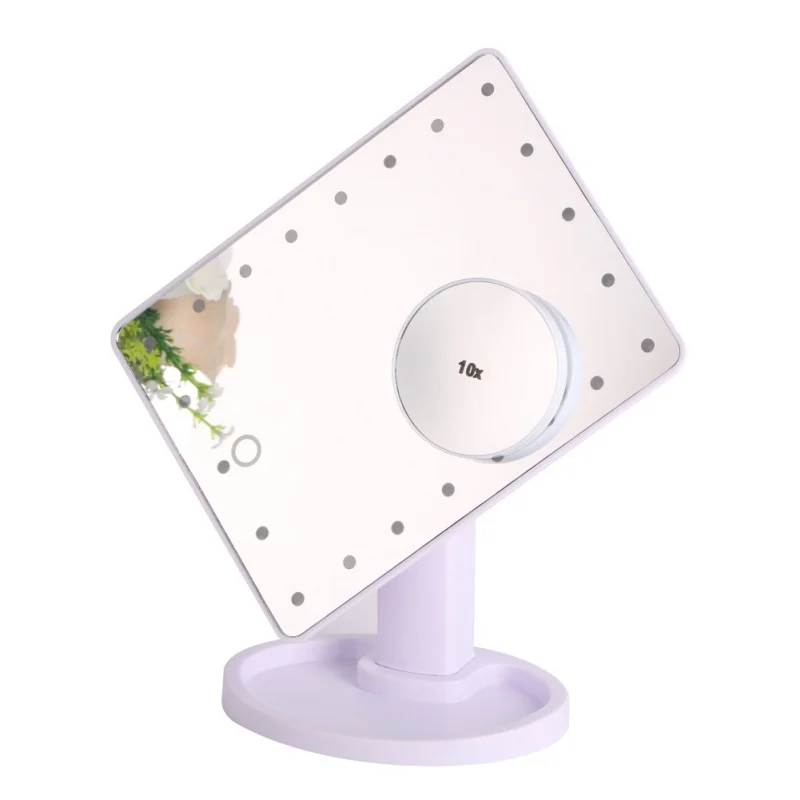 LED Touch Screen Makeup Mirror Professional Vanity Mirror With 22 LED Lights Beauty Adjustable 360 Countertop Degree Rotation