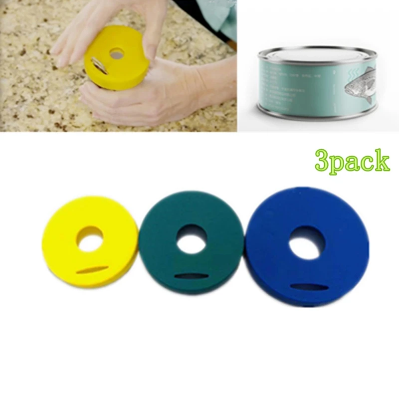 

3pcs/set Safe Easy Can Opener Silicone Manual Bottle Lid Opener Professional Ergonomic Manual Can Opener Kitchen Gadgets Hot