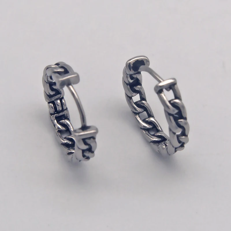 Серьги-кольца мужские из нержавеющей стали в стиле панк | Украшения и аксессуары