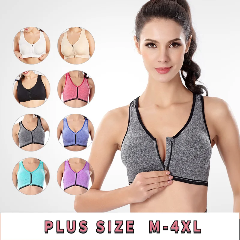 

Push Up Bralette Bras for Women Seamless Bta with Padded Front Zipper Sport Brassiere Wireless Braleette Fitness Tops