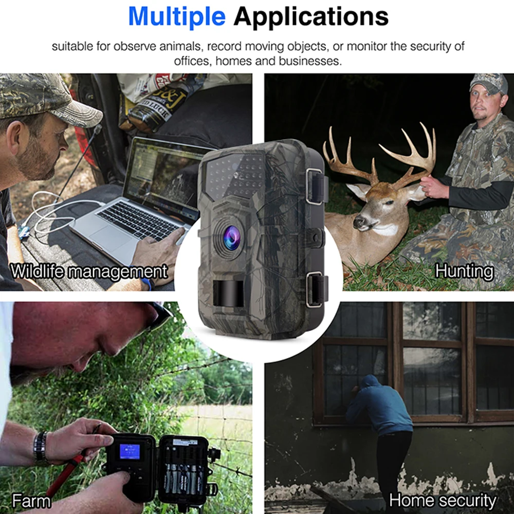 

32MP Hunting Camera Trap Infrared Hunt Night Vision 1080P HD Wildlife Hunting Photo For Outdoor Wildlife Hunting And Security