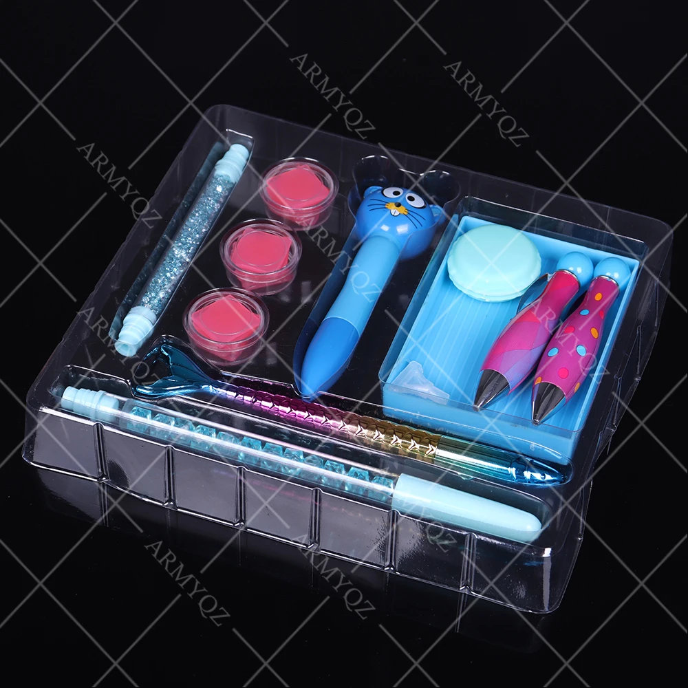 

12 Pieces Diy Diamond Embroidery Accessories and Tools Kit Adult or Kids Diamond Painting Box Mosaic Glue Glue Tray Kit for DIY