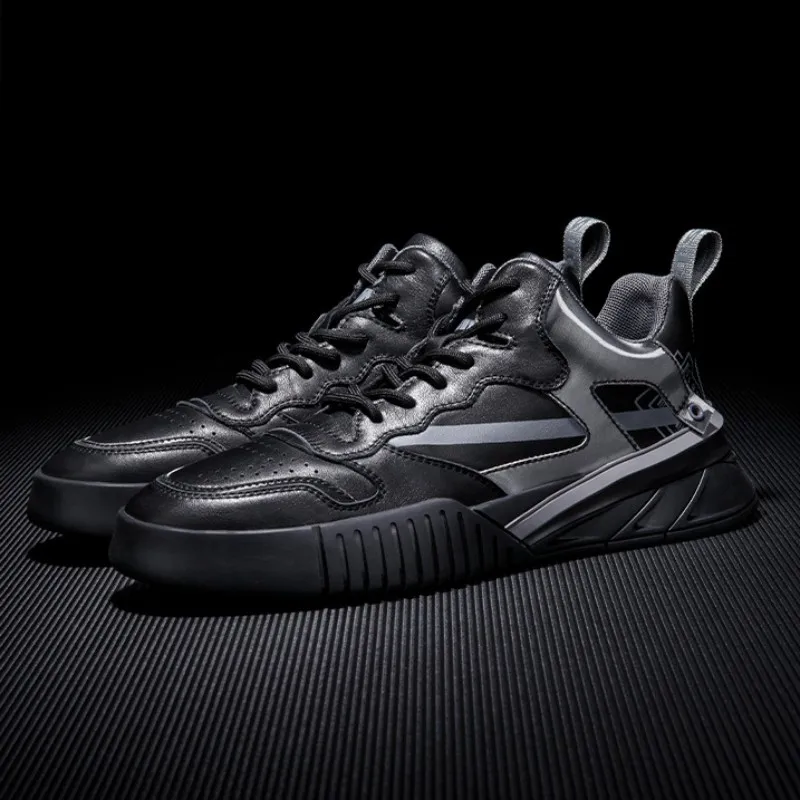 Кроссовки мужские из натуральной кожи спортивная обувь резина Нескользящие для