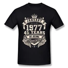 Футболка мужская, хлопковая, с круглым вырезом, 45 лет быть замечательной, 1977