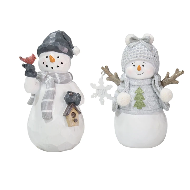 

2021 новые Мультяшные украшения из смолы, подарок для рукоделия, Рождественский Снеговик, настольные украшения для сада