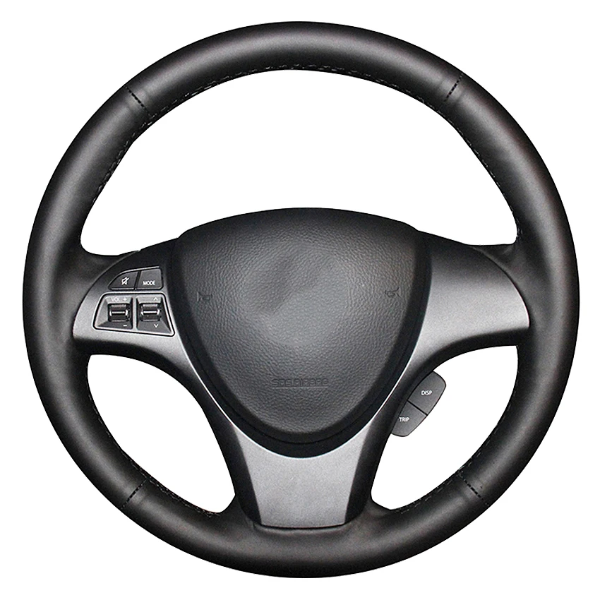 

Black Artificial Leather Hand-Stitched Car Steering Wheel Cover For Suzuki Kizashi 2010 2011 2012 2013 2014 2015