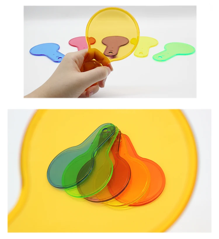 Детская развивающая игрушка Монтессори пластиковая цветная доска Прозрачная