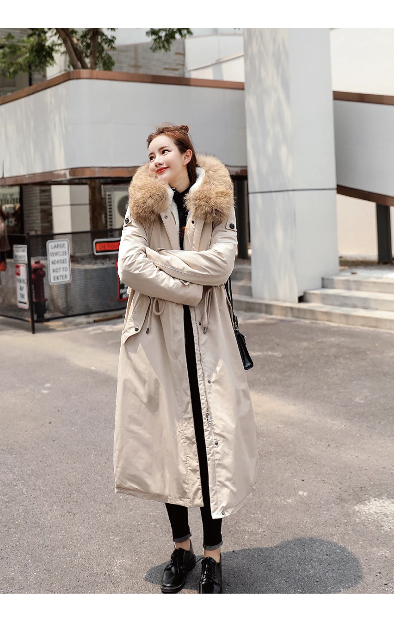 30 градусов зимняя одежда X-long parkas зимняя куртка женская меховая куртка с капюшоном Женское пальто с подкладкой из пуха Толстая зимняя куртка женская одежда