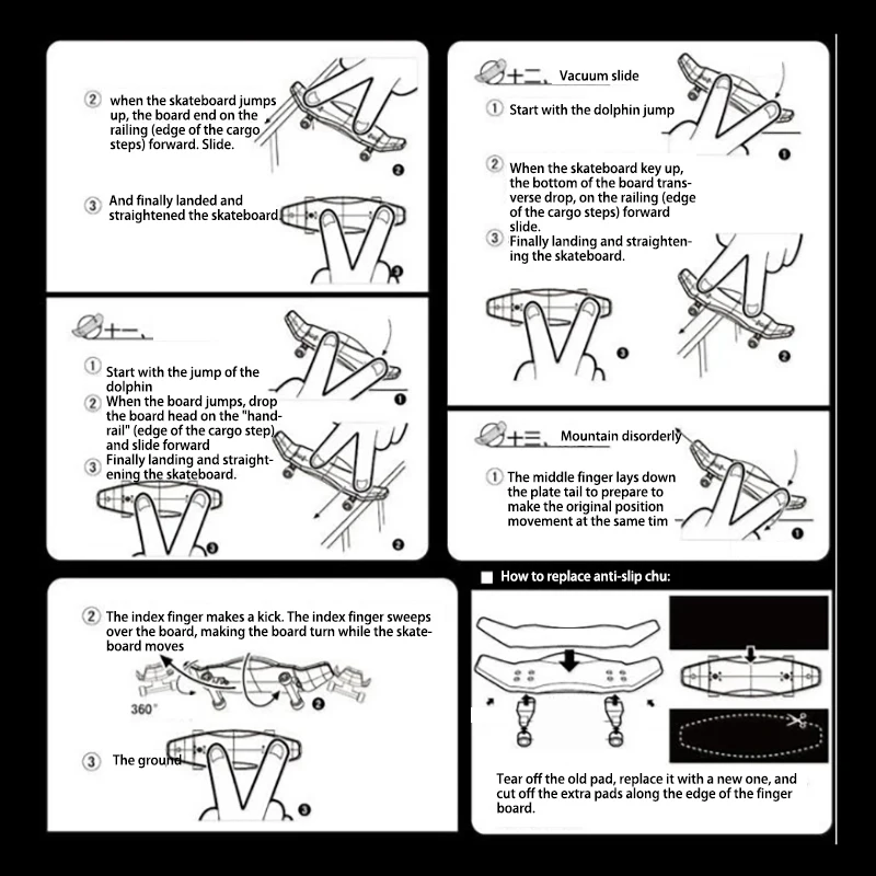 

Indoor Mini Skateboard Finger Skateboard Christmas Children Deck Sport Game Gift Novelty Finger Toy For Adults Kids Great Gifts