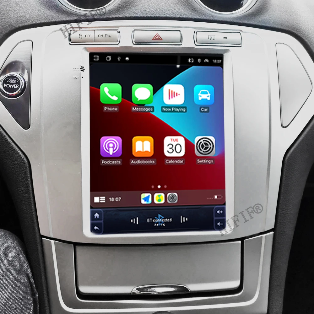 Carplay Tesla Style Автомобильный GPS Мультимедийный навигационный плеер для Ford Mondeo mk4 Radio