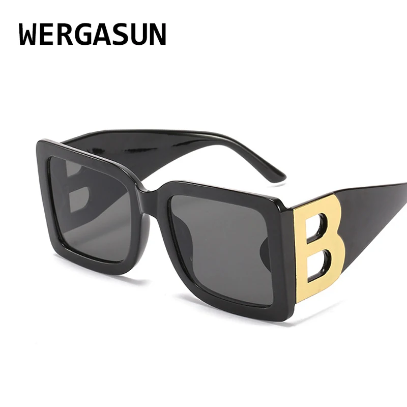 

WERGASUN Brand Designer Sunglasses Women High Quality Retro Sunglasses Women Square Glasses Women/Men Luxury Oculos De Sol