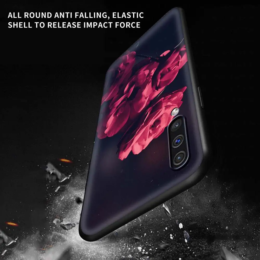 

Flower Red Rose Luxury Case for Samsung Galaxy A50 A10 A20e A30 A40 A70 A51 A71 A21s A31 Phone Cover Soft Coque Capa Shell Cell