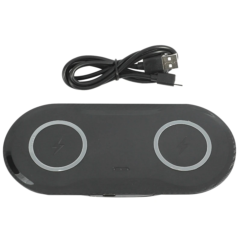 

Wireless Charger, 2 in 1 Fast Charger Dual Mobile Phone Fast Charger Station 10W Thin Light Charging Station for iPhone