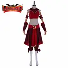 Аватар: Последний карнавальный костюм Airbender, костюм Kyoshi Warriors Suki, костюм для косплея, Униформа, платье красного цвета, костюм fire nation