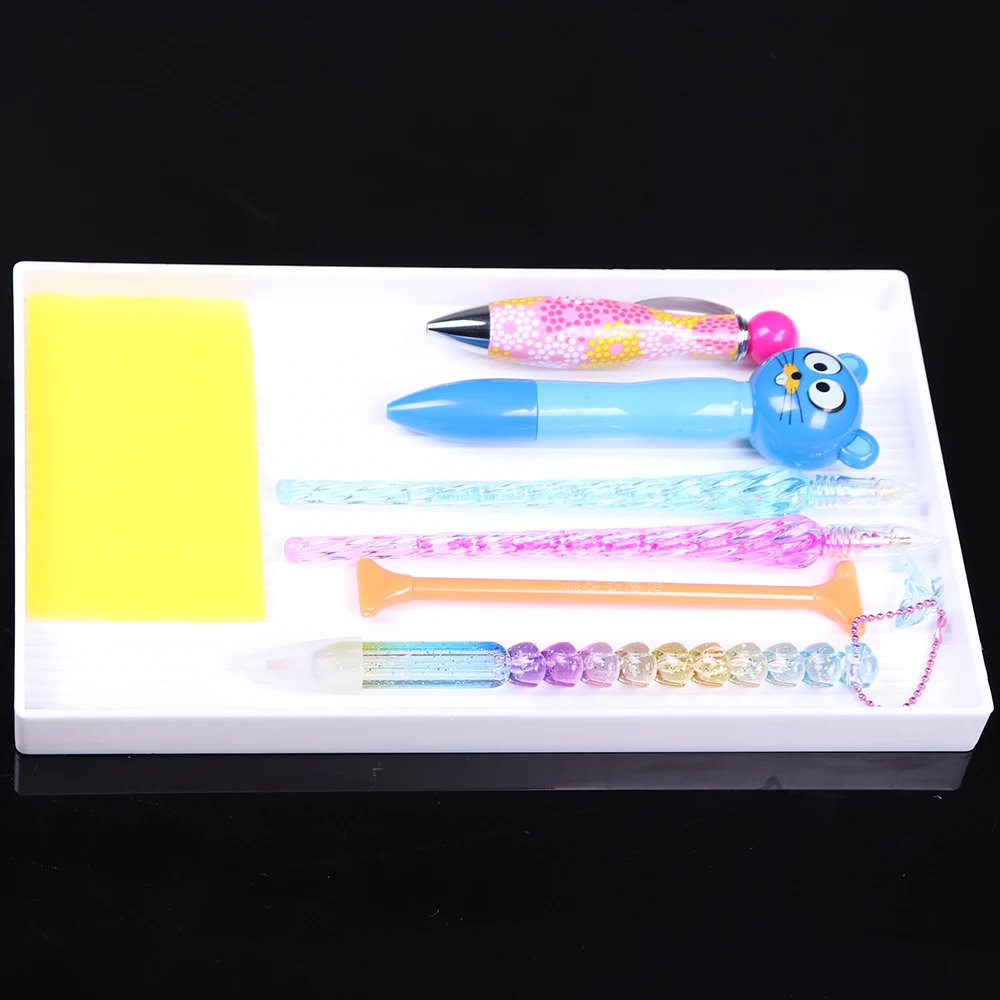 

5D DIY Cartoon Diamond Painting Drill Pen Cross Kit Pen Stitch Embroidery Painting Tools Glue Plastic Tray Set