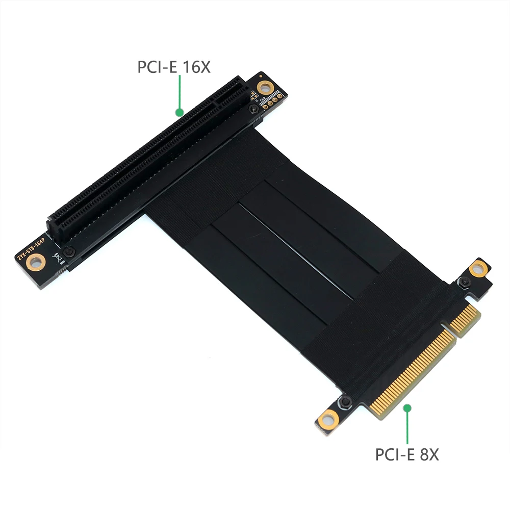 Riser PCIE PCI Express x8 к x16 штыревой гнезду видеокарта E удлинитель PCIE3.0 16x ленточный