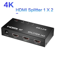 hdcp 4k hdmi compatible splitter full hd video hd adapter 1x2 split 1 in 2 out amplifier dual display for hdtv dvd ps3 xbox