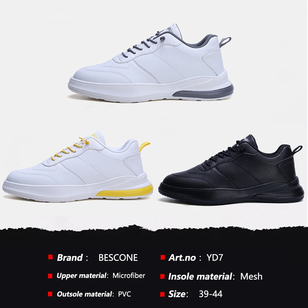 BESCONE мужские кроссовки для спорта на открытом воздухе легкая дышащая простая