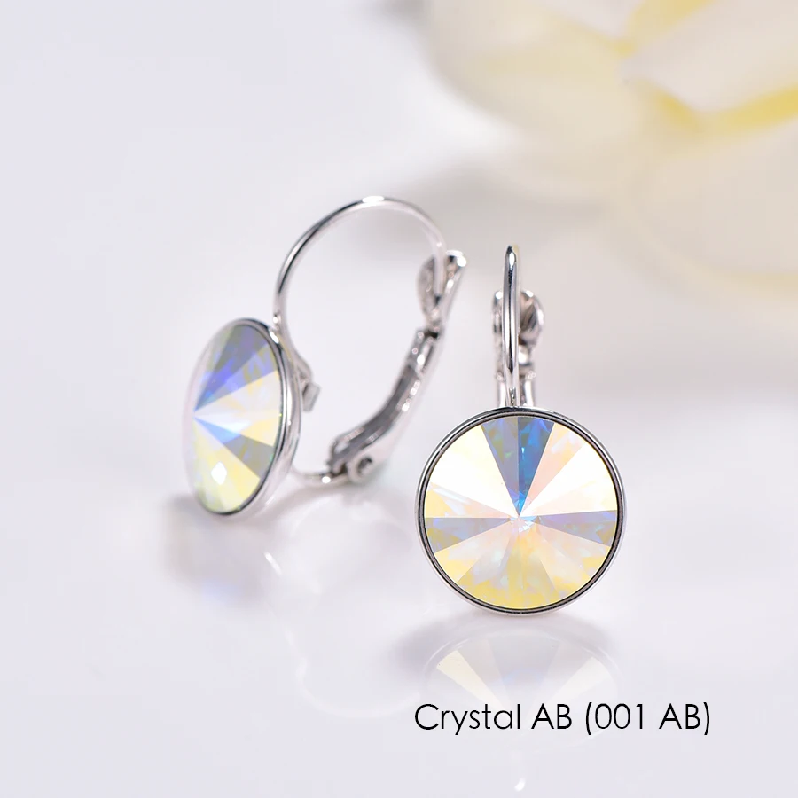 Висячие серьги с кристаллами Swarovski, новые модные висячие серьги, круглые женские серьги Bella, элегантные вечерние ювелирные изделия на свадьбу