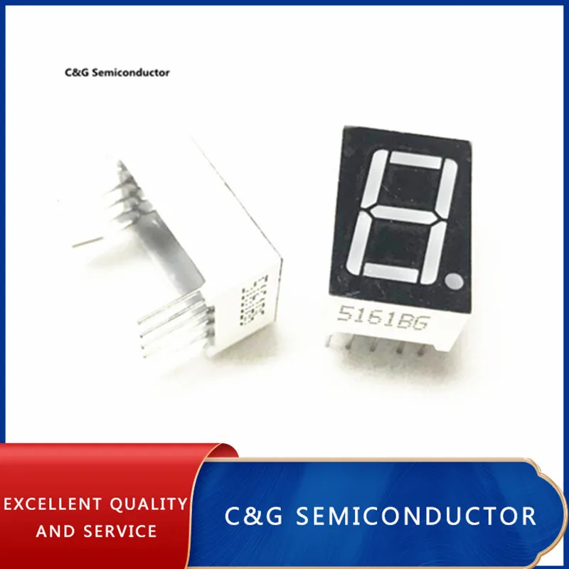 Светодиодный дисплей 10 шт. 1 цифра 0 56 дюйма зеленый 7 сегментов общий анод DIP-10 |