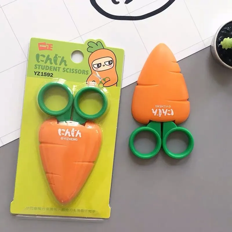 Набор ножниц ручной работы с рисунком моркови для студентов|Ножницы| |