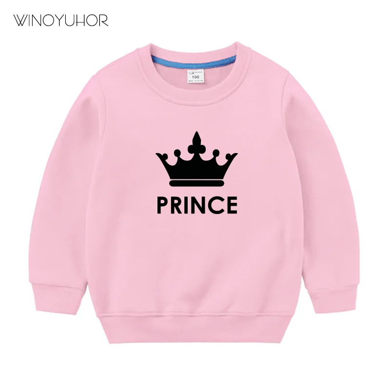 Новинка 2020 Детские свитшоты для маленьких девочек толстовки с принтом принца