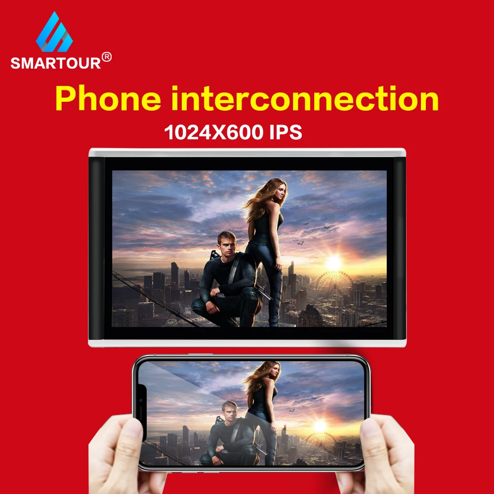 Автомобильный подголовник Smartour 10 1 дюйма Android 8 HD 1080P видео сенсорный экран Wi Fi