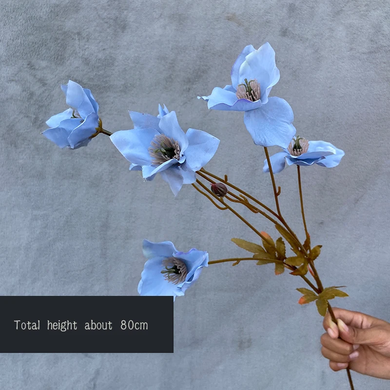 JAROWN Королевский темно синий цветок растение свадебная брошь в форме листьев