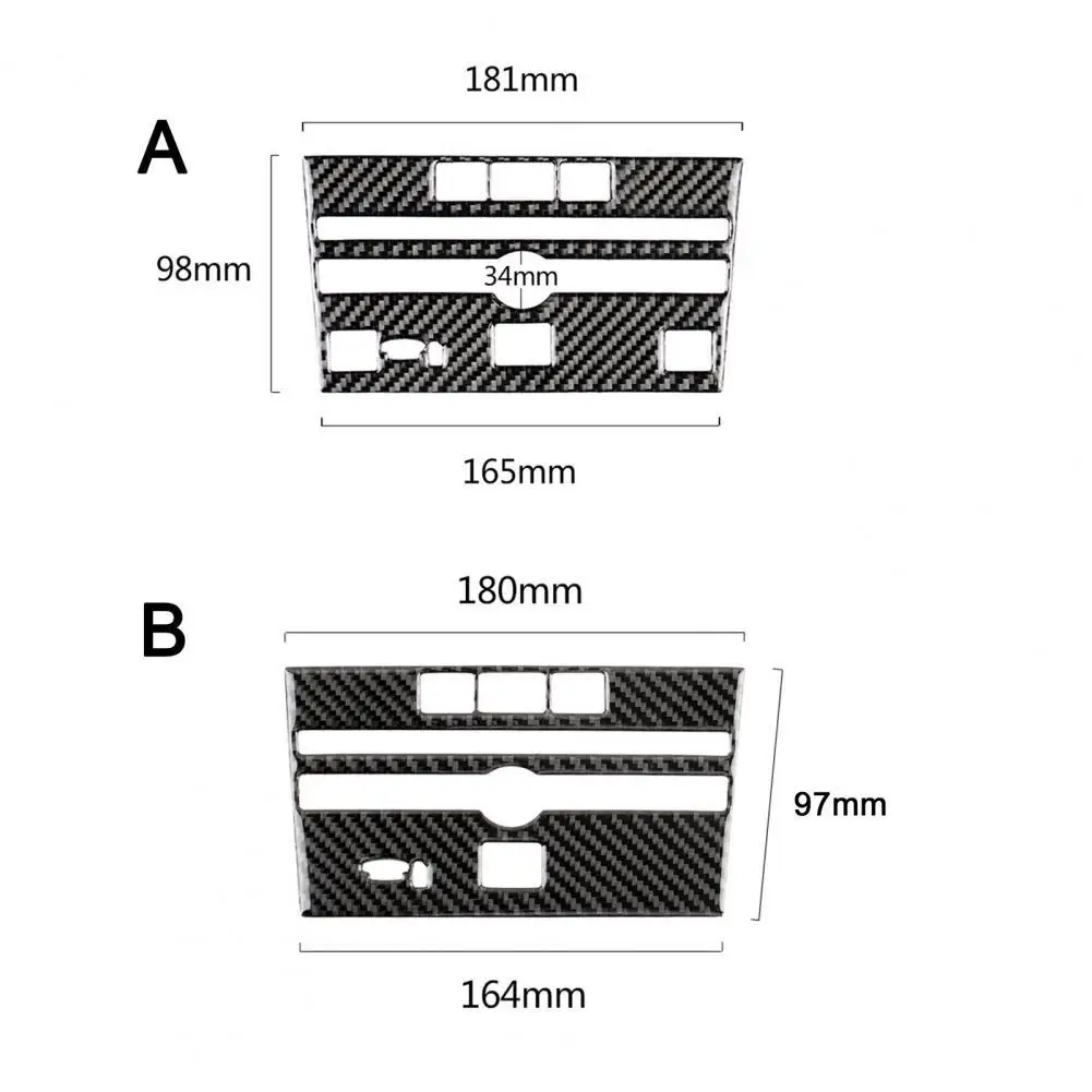 

Cover Trim Easy to Install Interior Upgrade Carbon Fiber Left-hand Drive Central Control CD Panel Sticker for Infiniti Q50 14-20
