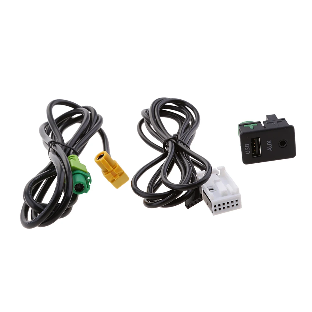 Автомобильный 2 в 1 USB AUX in входной кабель адаптера радио плеер интерфейс для VW