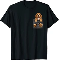 cute cockapoo in pocket creative design dog lovers gift t shirt summer cotton short sleeve o neck mens t shirt new s 3xl