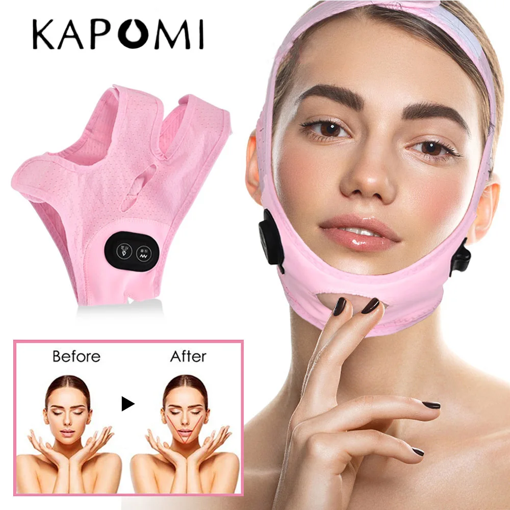

V-Line Up Lifting Belt Machine Micro-Current Face-Lift Sleep Bandage Lifting Tightening Massage Double Chin Masseter V Mask