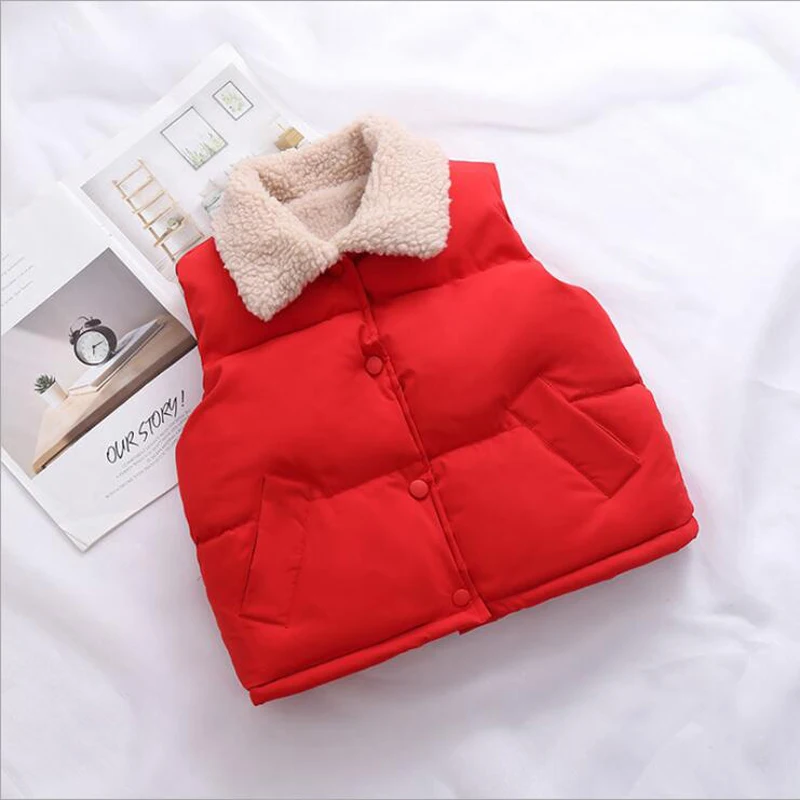 

2020 Winter Fashion Children's Vest Fleece Warm Girls Vests Casual Kids Outerwear Baby Girls Waistcoats Sleeveless Boys Jackets