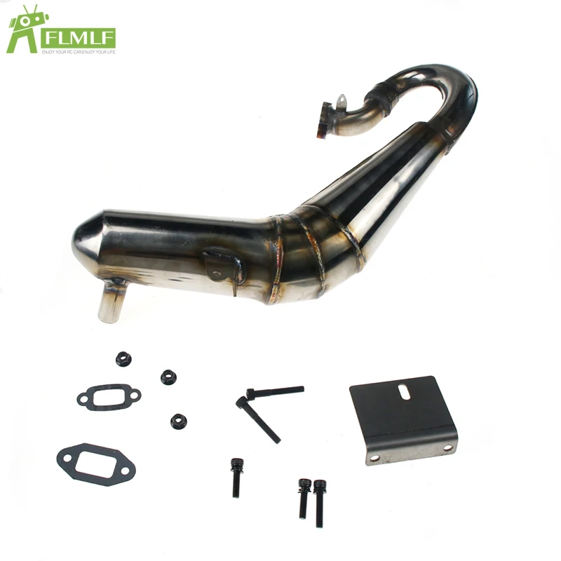 Бесшумная выхлопная труба R2 (материал из нержавеющей стали) подходит для 1/5 Losi 5ive T