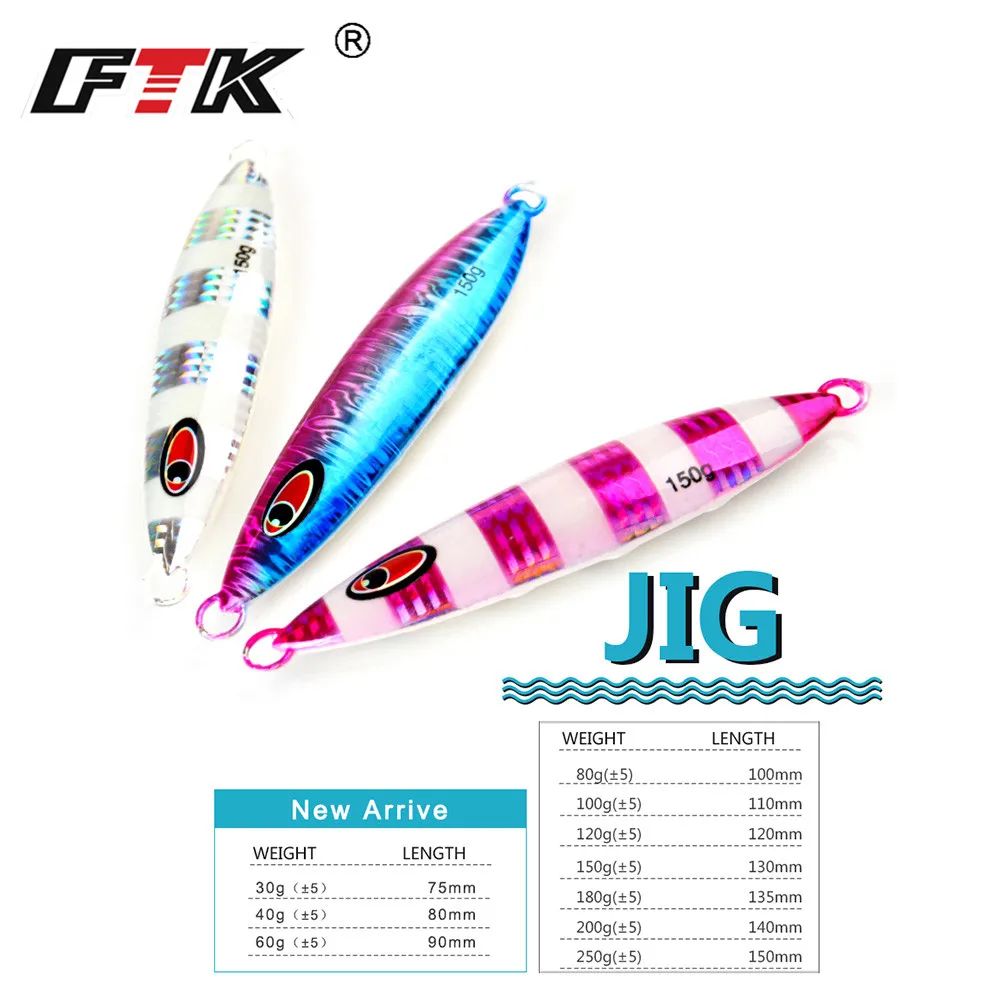 FTK приманка для рыбной ловли блесна в виде ложки 80-200 г заброса крючкового