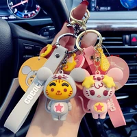 creative cartoon tiger keychain cute woman girl car bag keychains pendant couple key chain key ring anime keychain jewelry