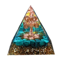 new ogan energy pyramid tree of life seven chakras heart chakra healing meditation crystal crushed stone ornaments crafts