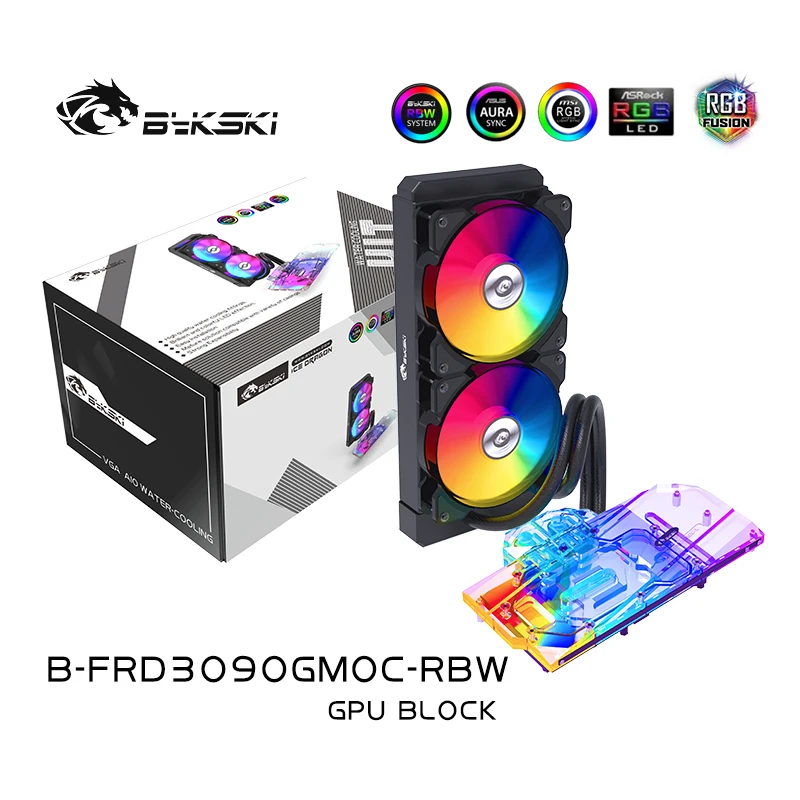 Водяной блок BYKSKI GPU AIO для GIGABYTE RTX 3080 3090 GAMING / EAGLE VISIN OC/TURBO/с радиатором 240
