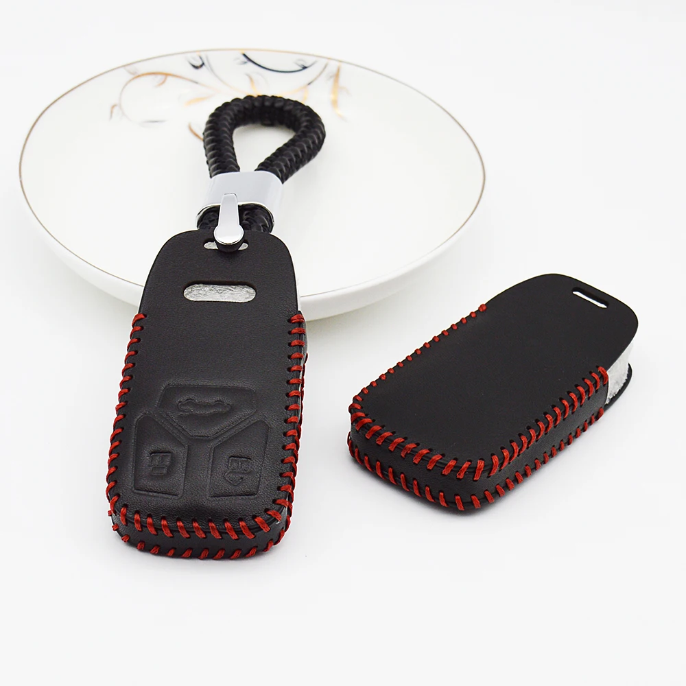 Чехол для автомобильного ключа Audi A4L A4 B9 B8 Q5 Q7 TT TTS 8S 2017 тканый брелок с 3 кнопками