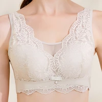 meizimei 2021 deep v bras for women sexy lingerie crop tops wireless brassiere intimates plus size lace gather push up