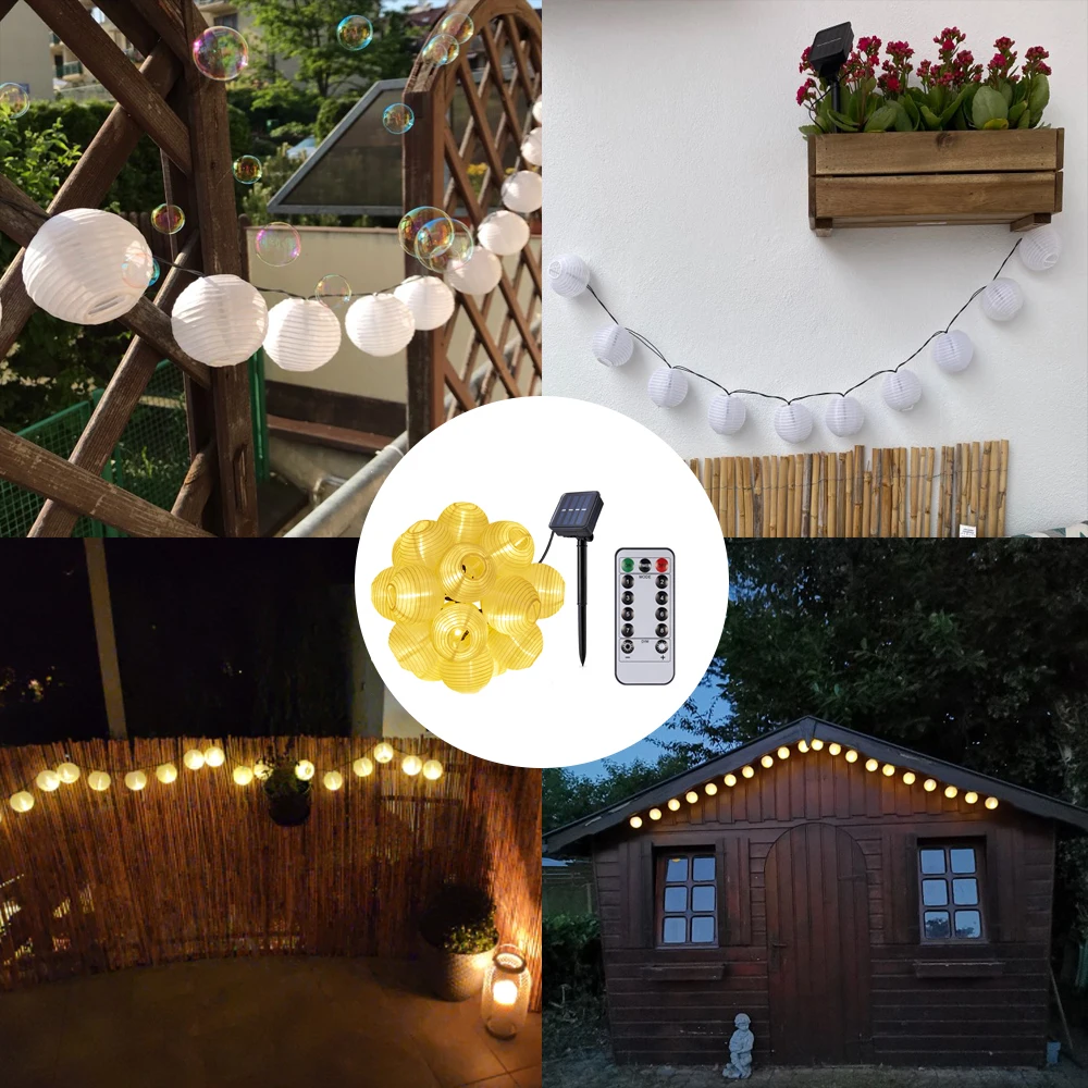 Рождественская гирлянда фонарь на солнечной батарее 30 светодиодов сказочные