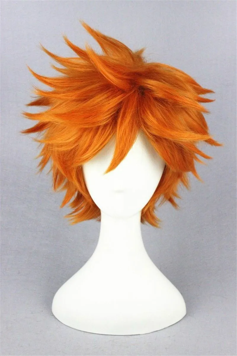 Haikyuu! Парик Hinata Syouyou для косплея термостойкий из синтетических волос с короткими