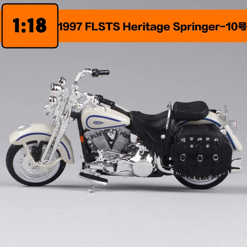 Maisto 1:18 Harley Davidson 1997 FLSTS Heritage Springer мотоциклетные металлические модельные игрушки для детей подарок на день рождения Коллекция игрушек