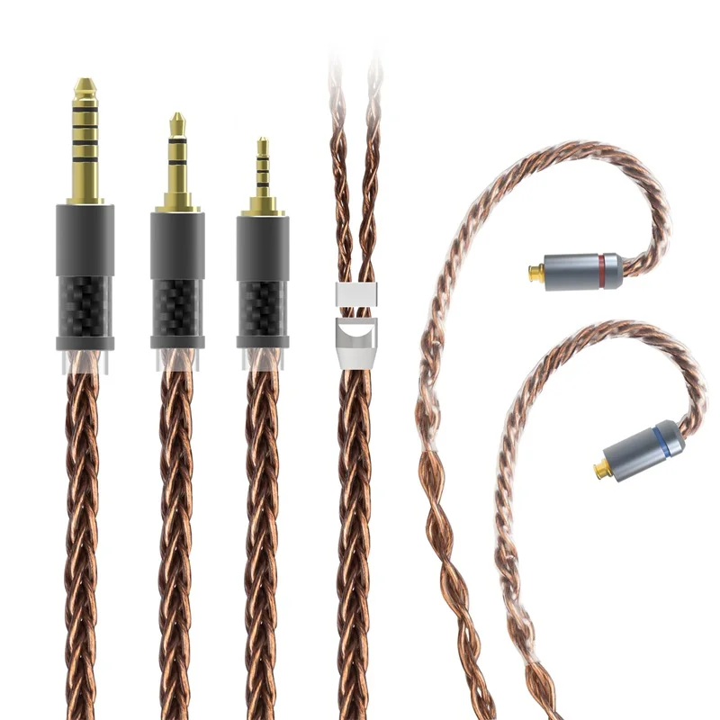 Наушники KBEAR Crystal-B 8 Core Hi-Fi 7N OCC медный кабель литцевый ПВХ материал для наушников
