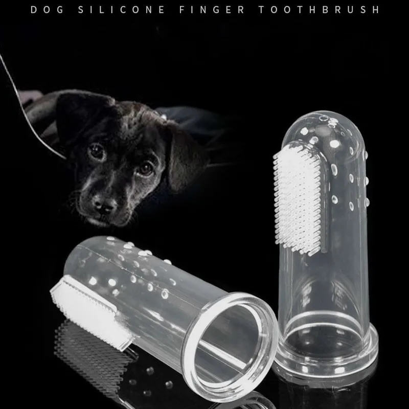 

Super Soft Pet Finger Toothbrush Teddy Dog Brush Bad Breath Tartar Teeth Tool